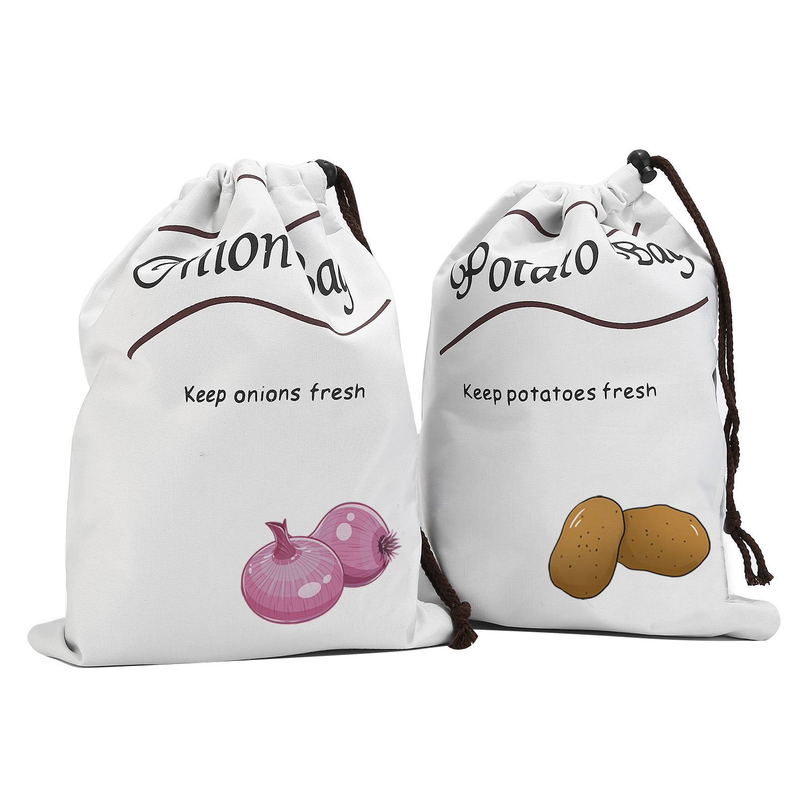 Food Storage Roots - 2pcs Reusable Vegetable Storage Bags Food