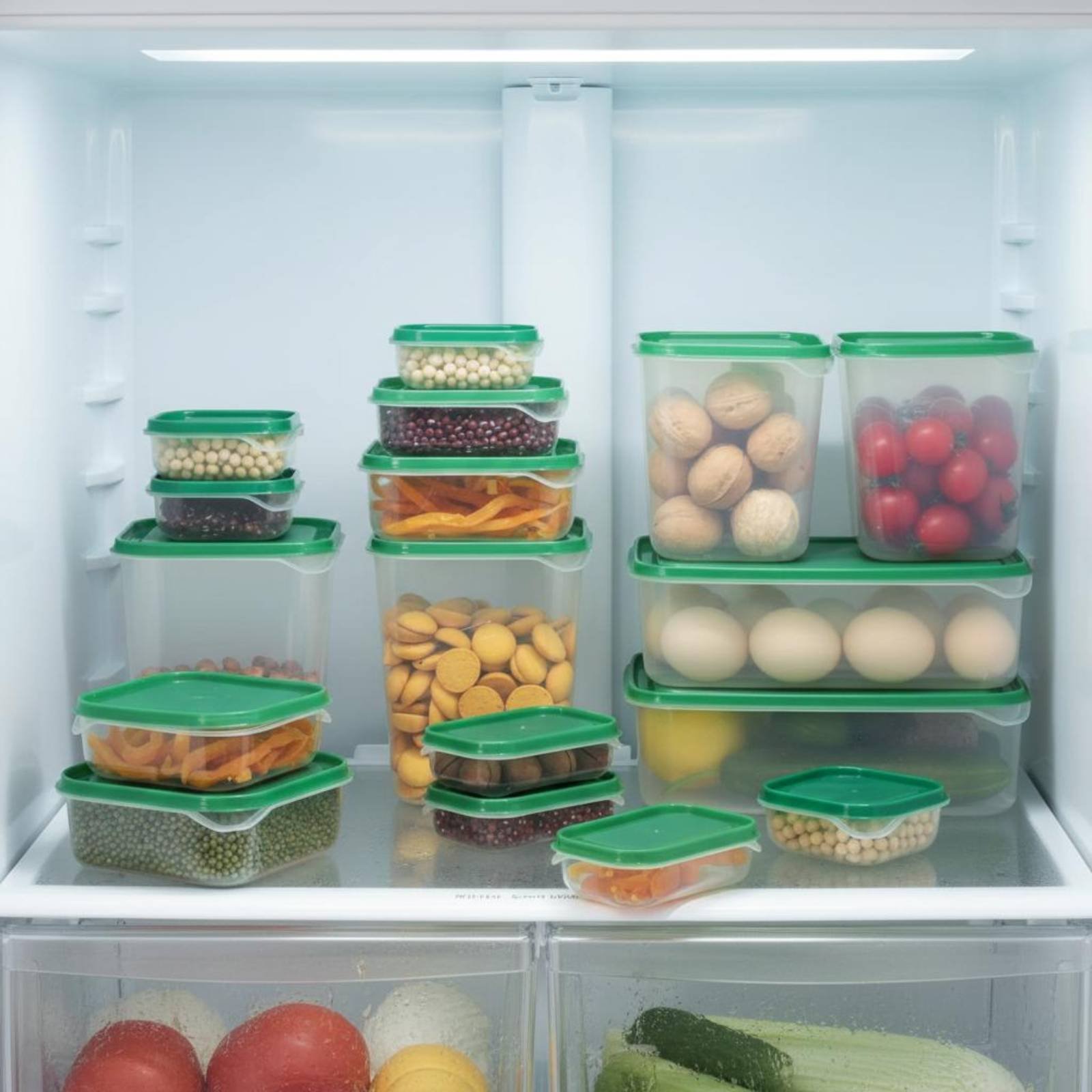 Food Storage With Lids - 17 Pieces Fridge Storage Box Set