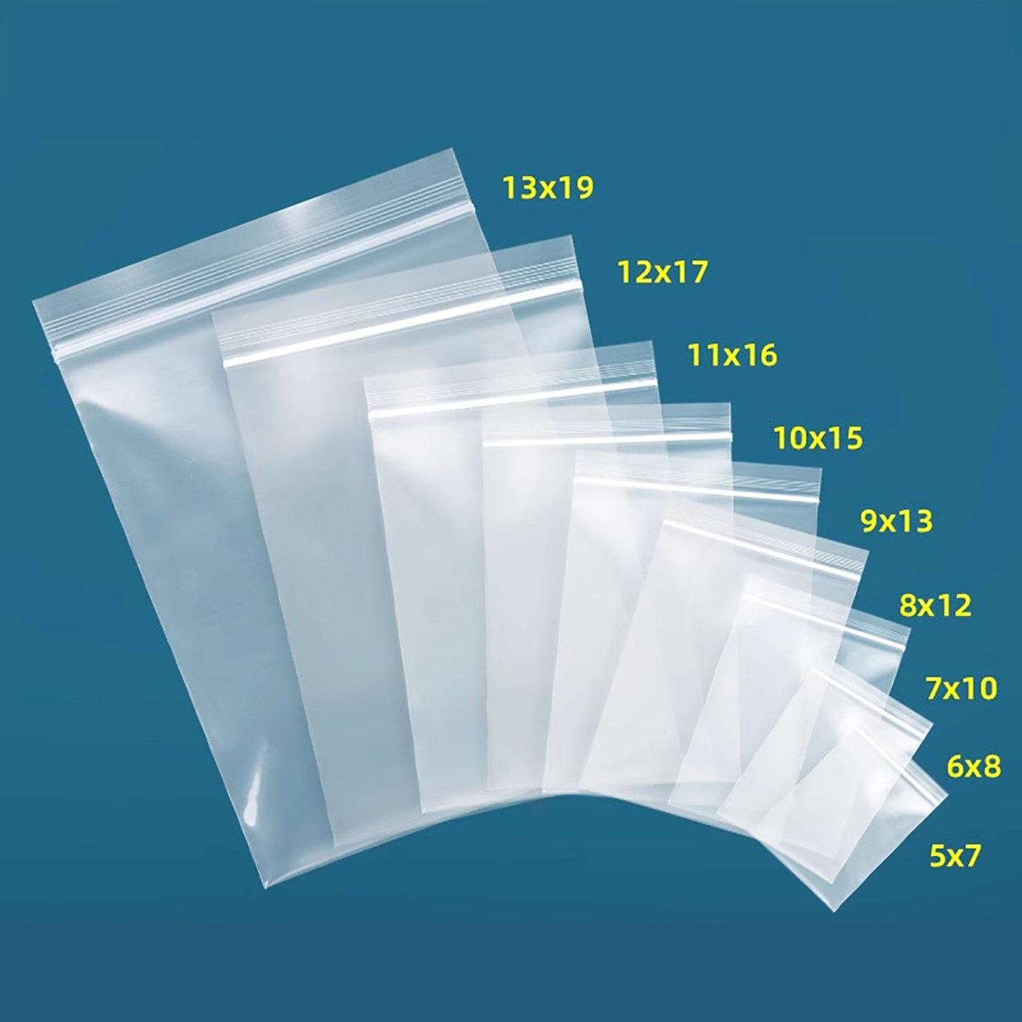 Food Storage For Long Term - White‑Edge Food‑Grade Sealable PE Zipper Bags,