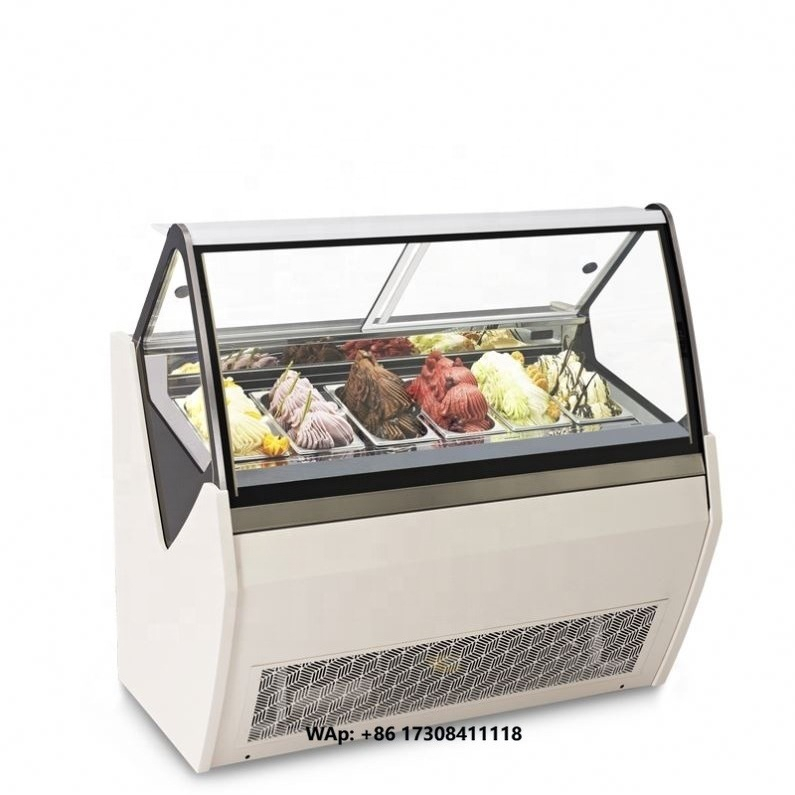 Food Storage Refrigerator - Immersive Glass Door Chest Display Freezer