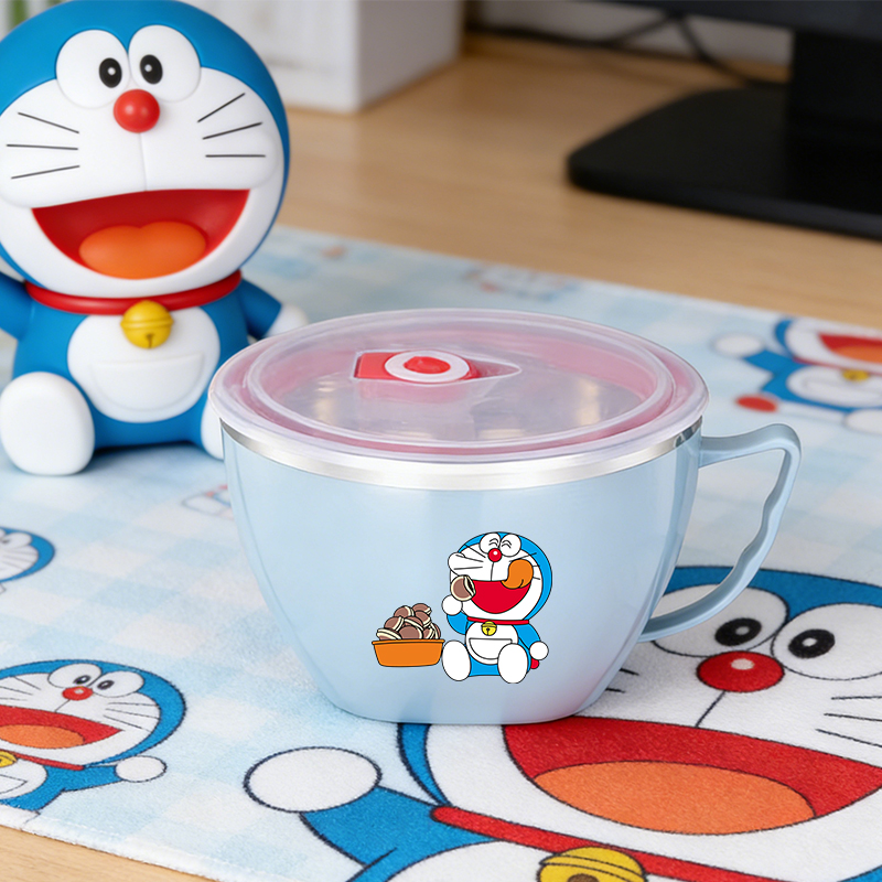 Food Storage Stainless Steel Containers - Doraemon Large Capacity Stainless Steel Bowl