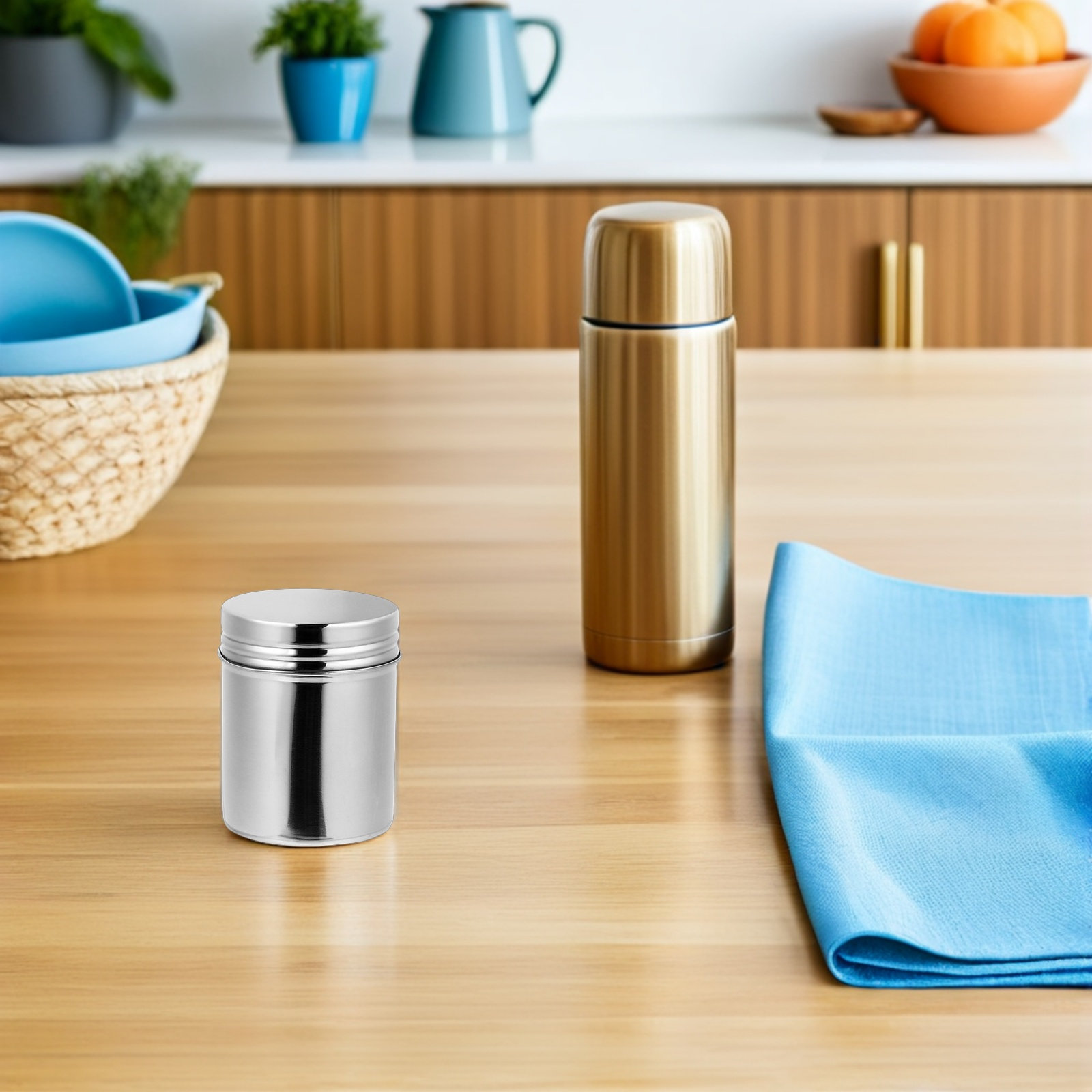 Food Storage Stainless Steel Containers - 2Pcs Stainless Steel Canisters 304 Food