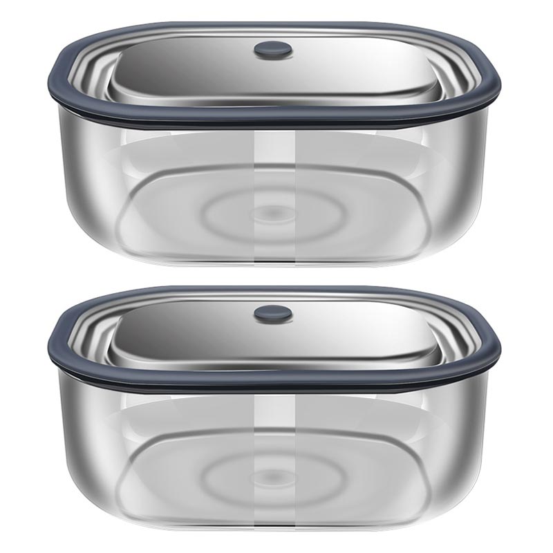 Food Storage Glass Box - High Borosilicate Glass Rectangle Lunch Box