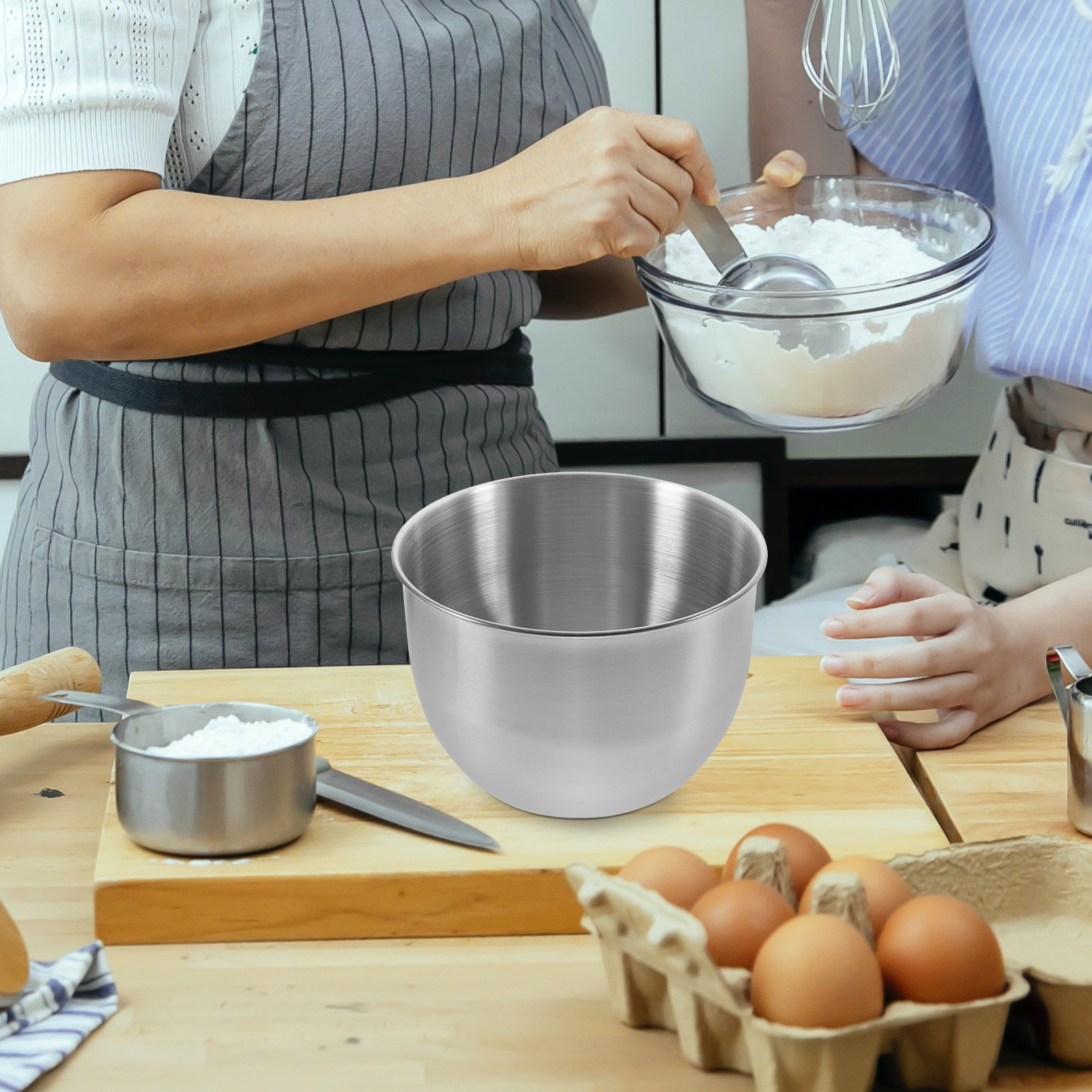 Food Storage Meals - Deep Stainless Steel Mixing Bowl Thick
