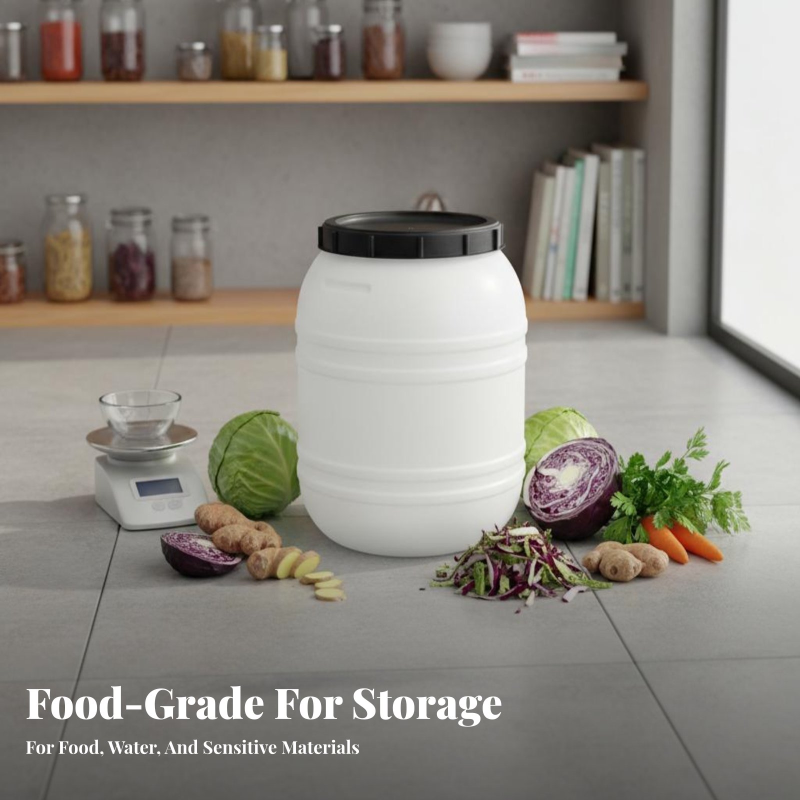 Food Grade Plastic Barrel Airt - Food Storage With Lids review and price