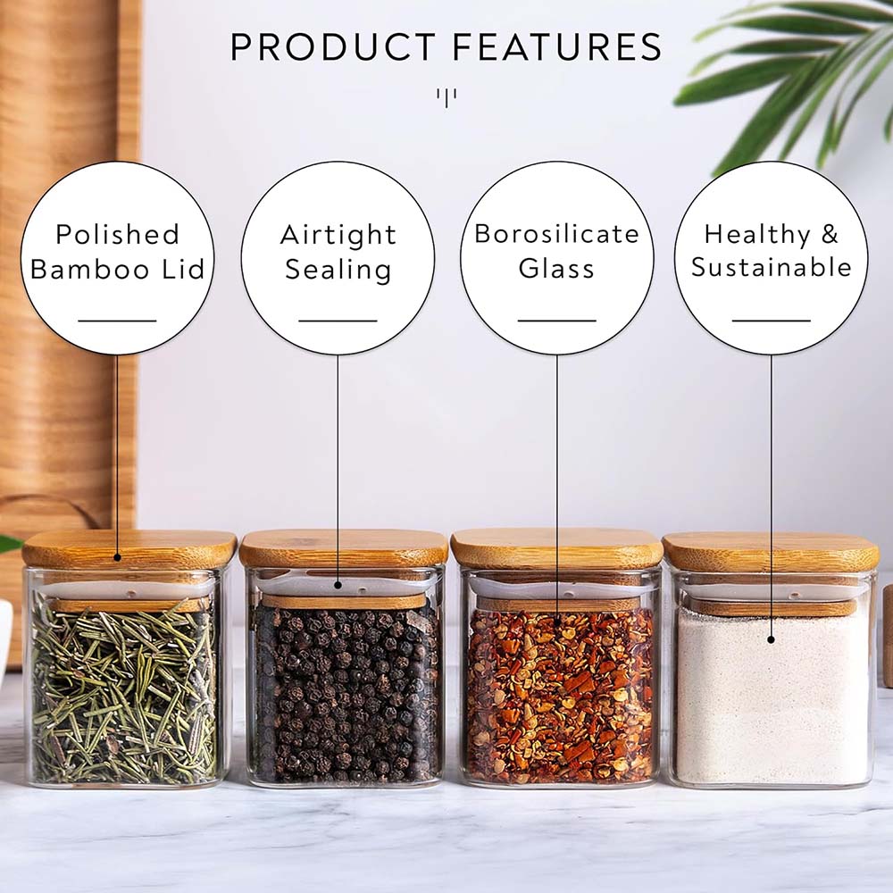 5oz Glass Jars Set with Spice  - Food Storage Jar Labels review and price