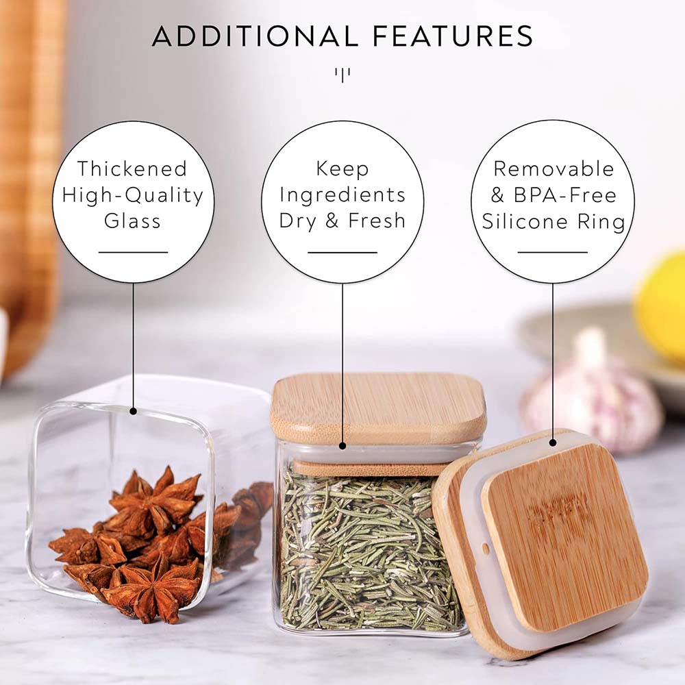 5oz Glass Jars Set with Spice  - Food Storage Jar Labels review and price