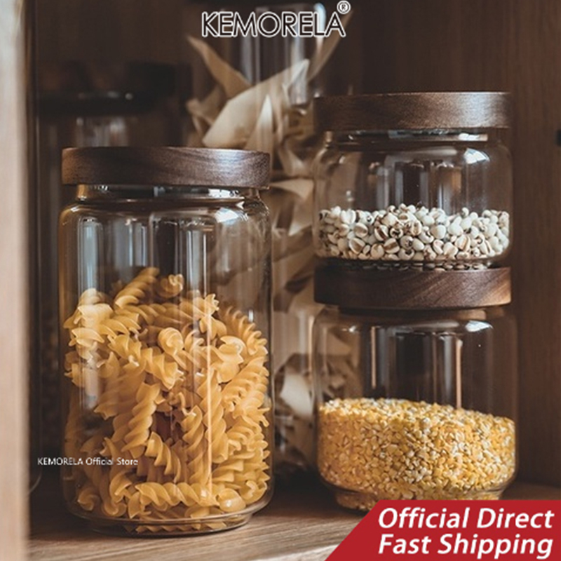 Wood Lid Glass Airtight Canist - Food Storage Glass Box review and price