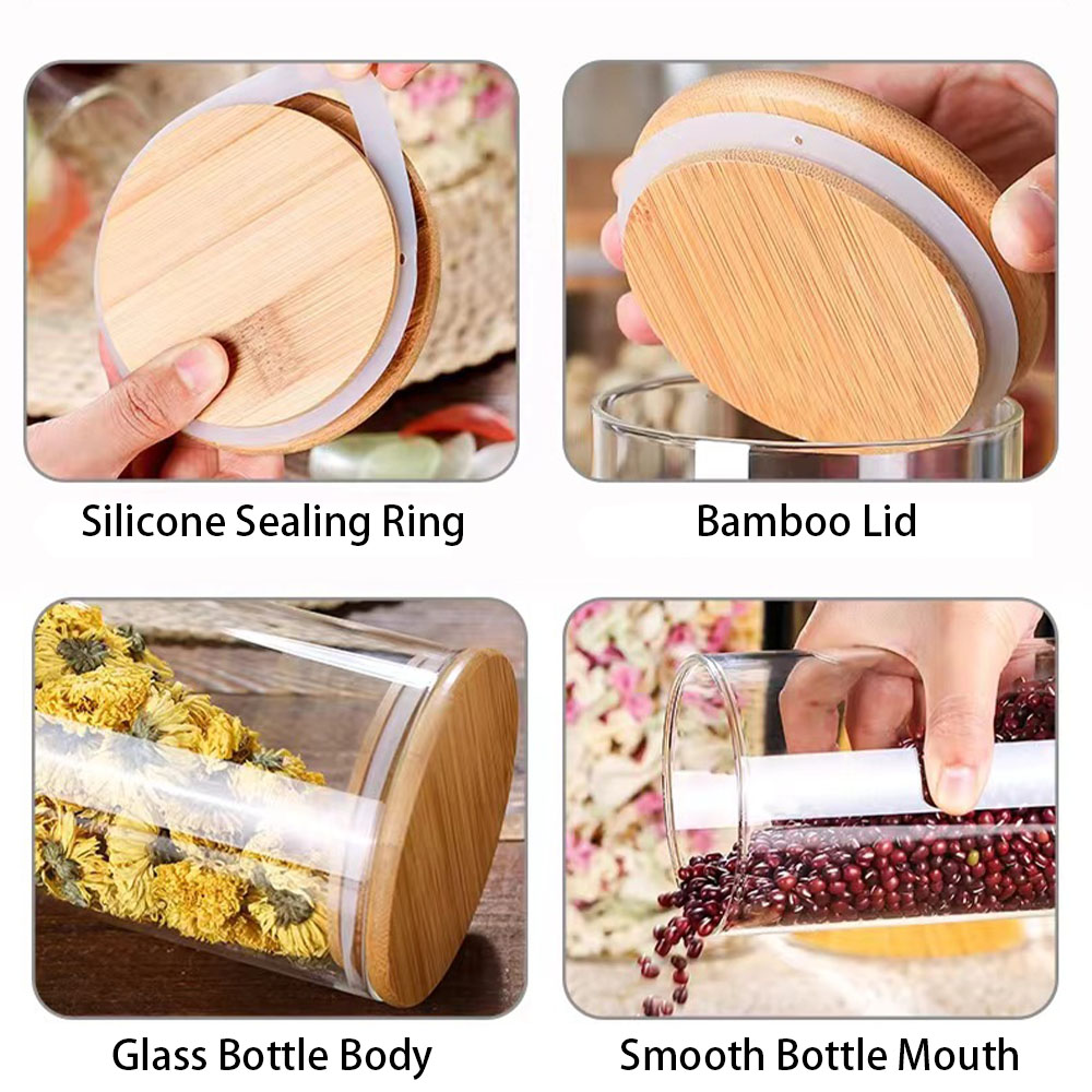 4/8pcs 250ml 500ml 1000ml Glas - Food Storage Drums review and price
