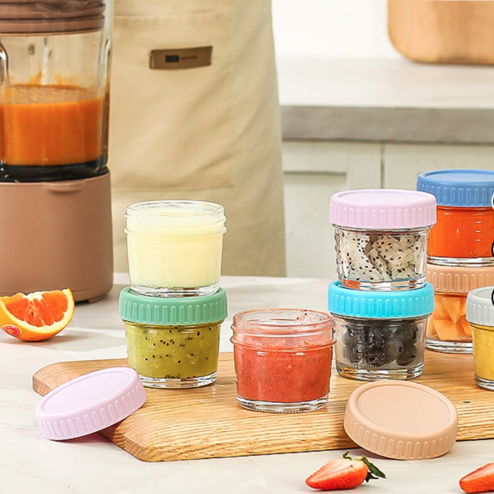 6pcs Mason Jar Glass Baby Food - Food Storage Glass Box review and price