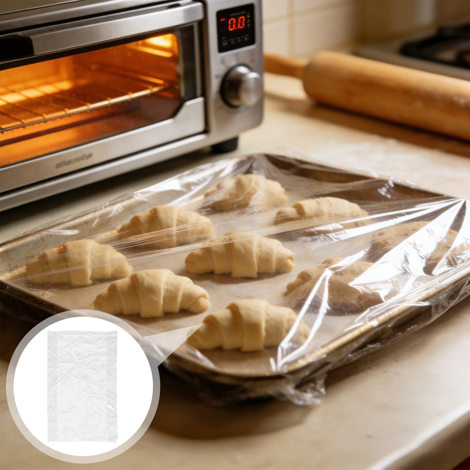 100Pcs Food Grade Cling Film C - Food Storage For Long Term review and price