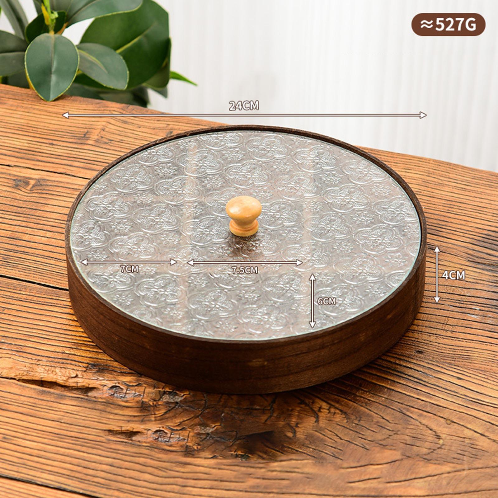 Wooden Glass Serving Bowl with - Food Storage Glass Box review and price