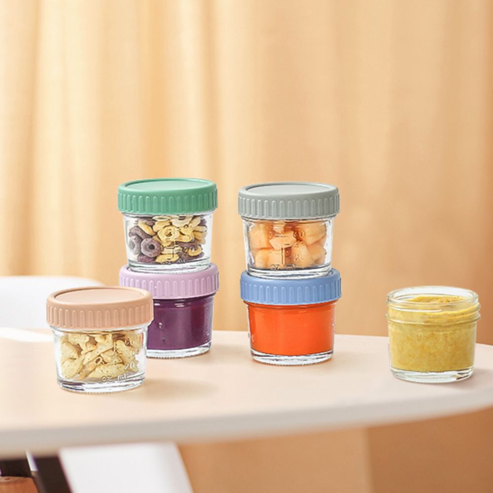 6pcs Glass Baby Food Jar Reusa - Food Storage Glass Box review and price