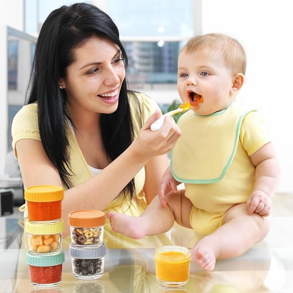 6pcs Glass Baby Food Jar Reusa - Food Storage Glass Box review and price