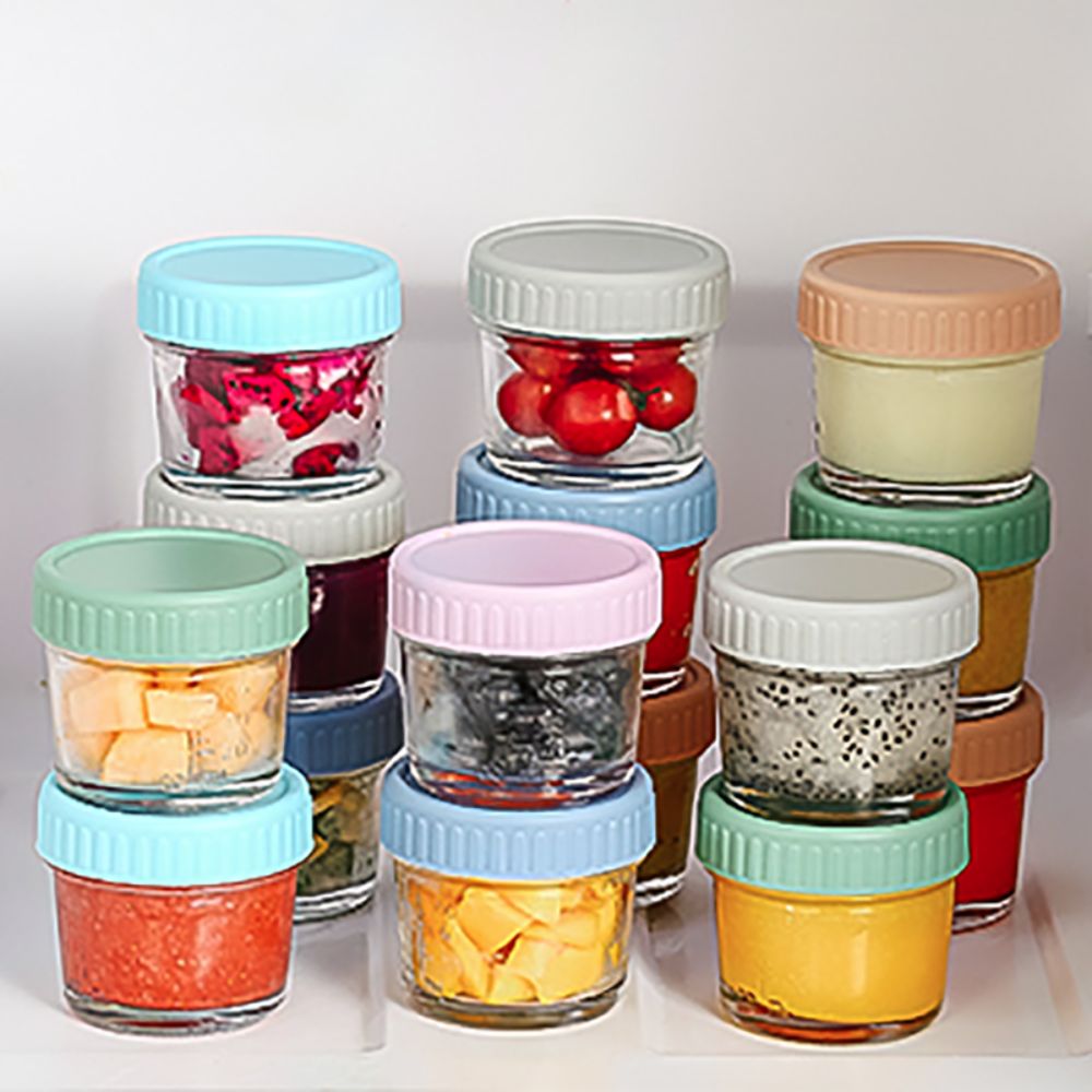 6pcs Glass Baby Food Jar Reusa - Food Storage Glass Box review and price