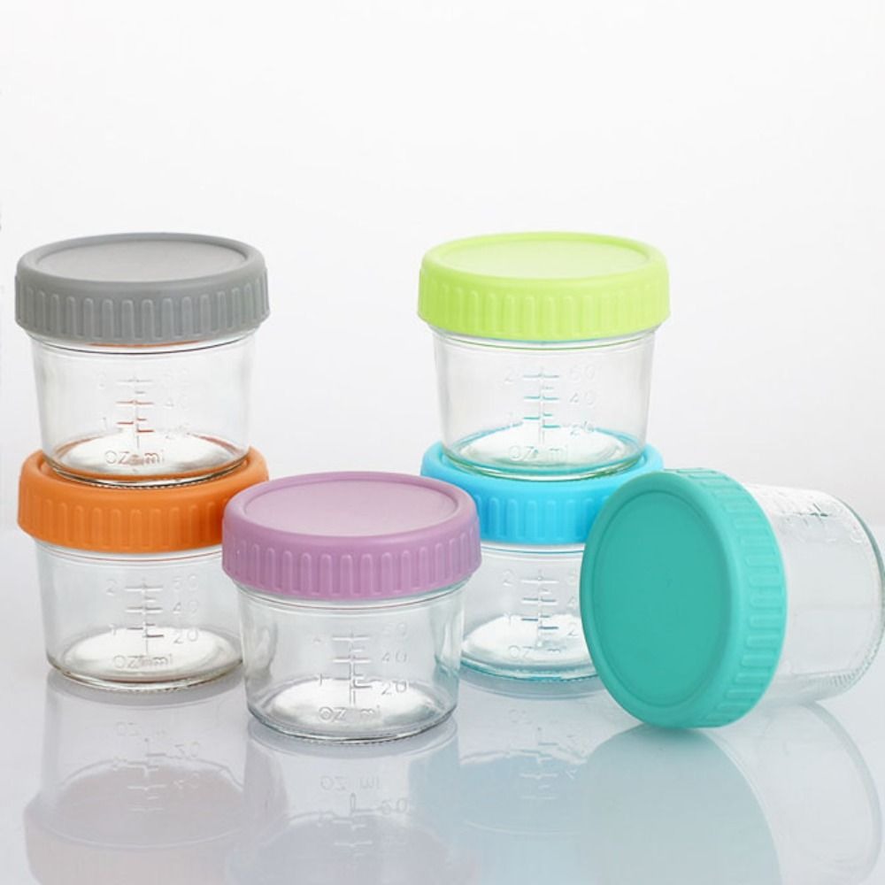 6pcs Glass Baby Food Jar Reusa - Food Storage Glass Box review and price