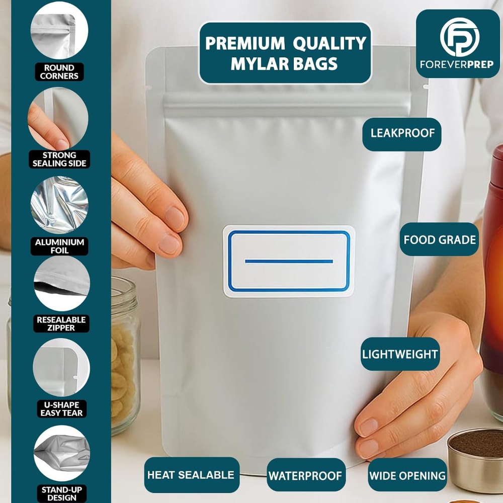 155 Mylar Bags with 155 Oxygen - Food Storage For Long Term review and price