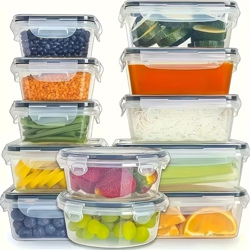 4-Piece Clear Food Storage Con - Food Storage Meals review and price