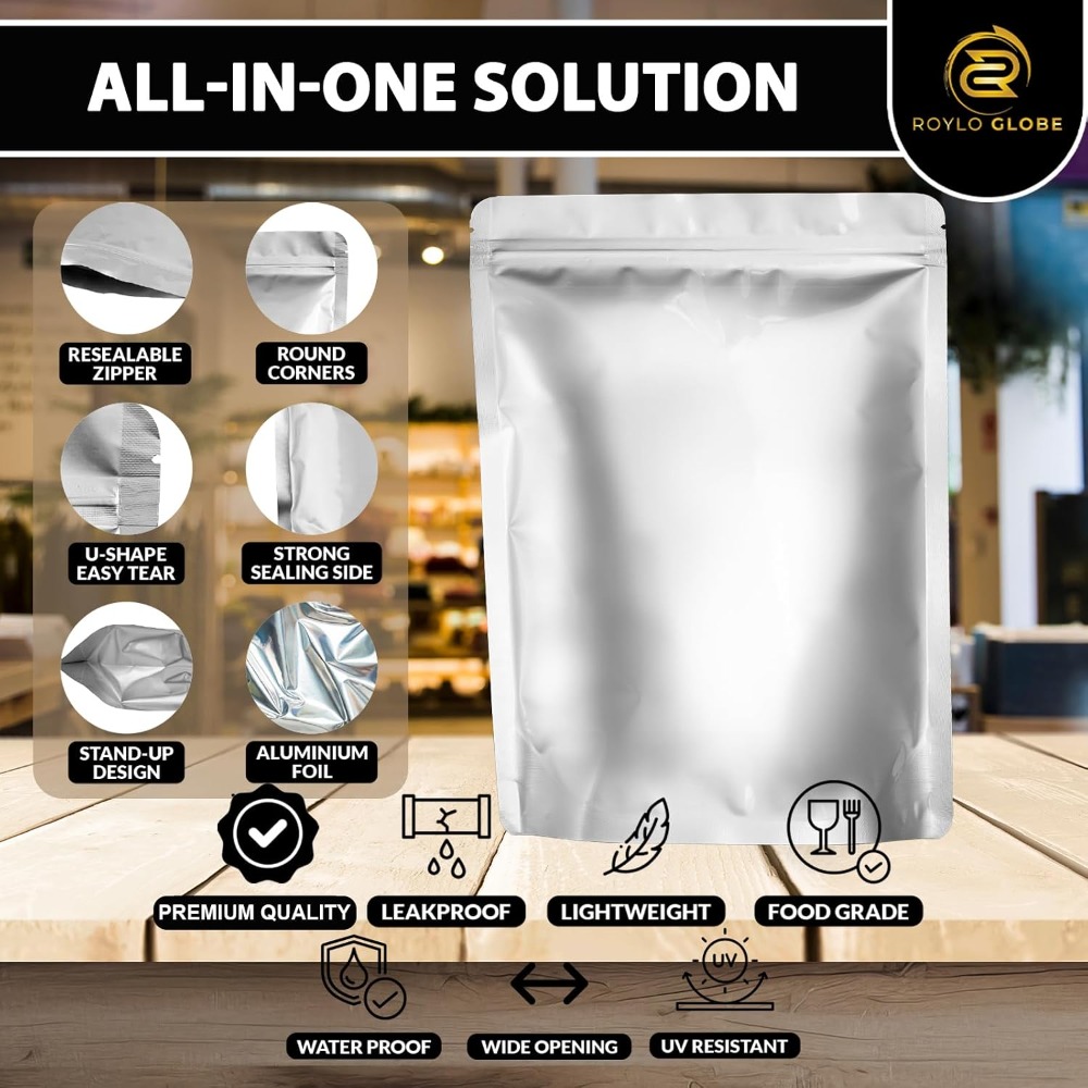 100pcs 2 Quart Mylar Bags with - Food Storage For Long Term review and price