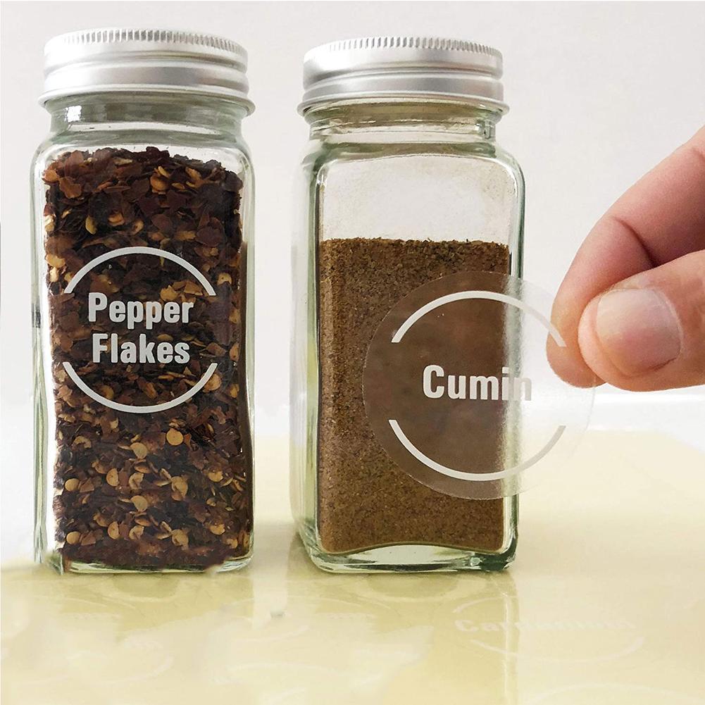 144 Pcs/set Transparent Spice  - Food Storage Jar Labels review and price