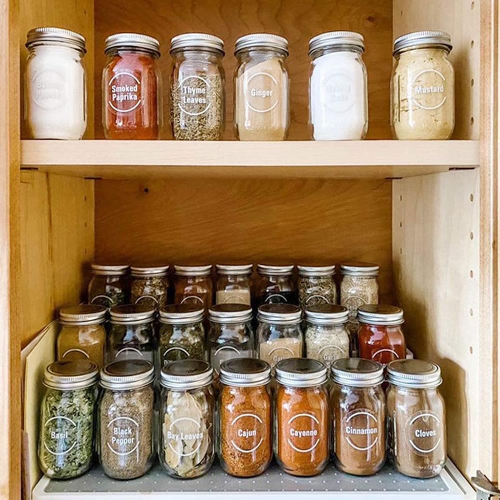 144 Pcs/set Transparent Spice  - Food Storage Jar Labels review and price