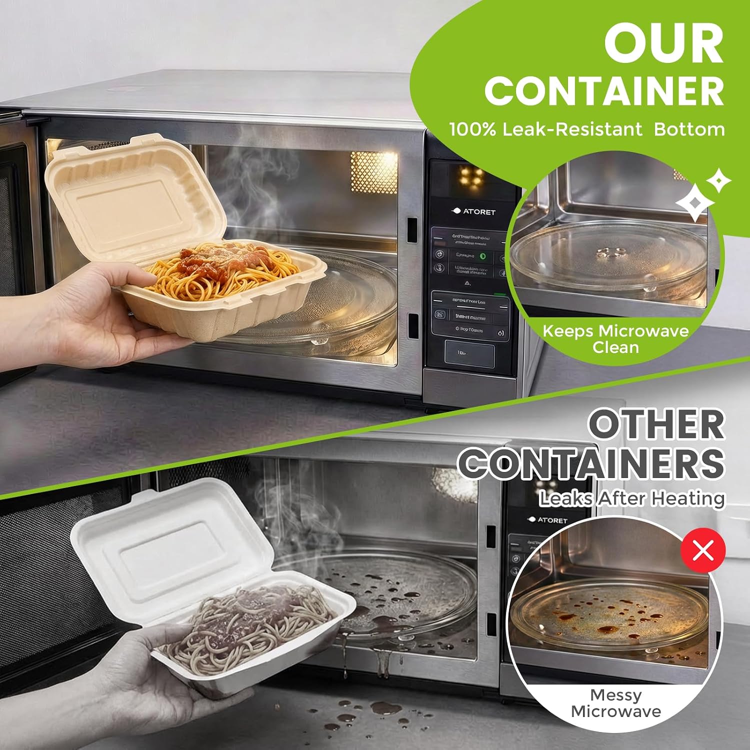 50 Pack 16oz Clamshell Take Ou - Food Storage Microwave Safe review and price
