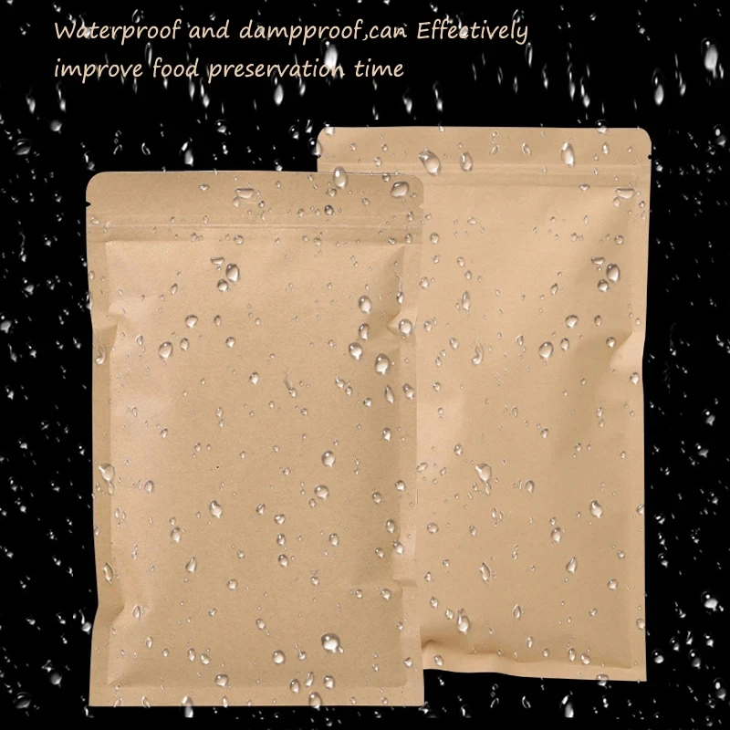 100PCS Brown Kraft Paper Zippe - Food Storage Usa review and price