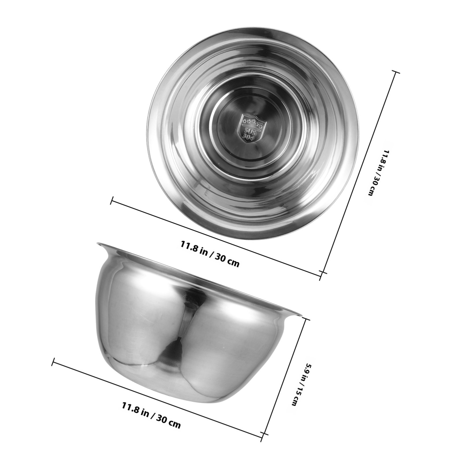 Stainless Steel Salad Bowl 7L  - Food Storage Drums review and price
