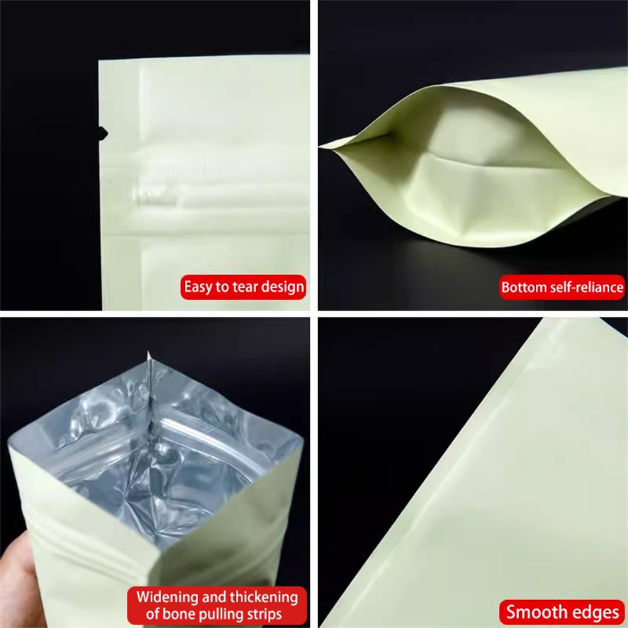 50/100PCS Matte Pale Yellow Zi - Food Storage Usa review and price