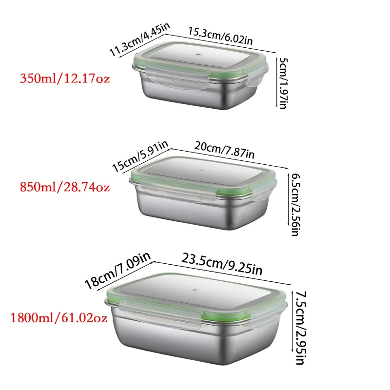 304 Stainless Steel Lunch Box  - Food Storage Meals review and price