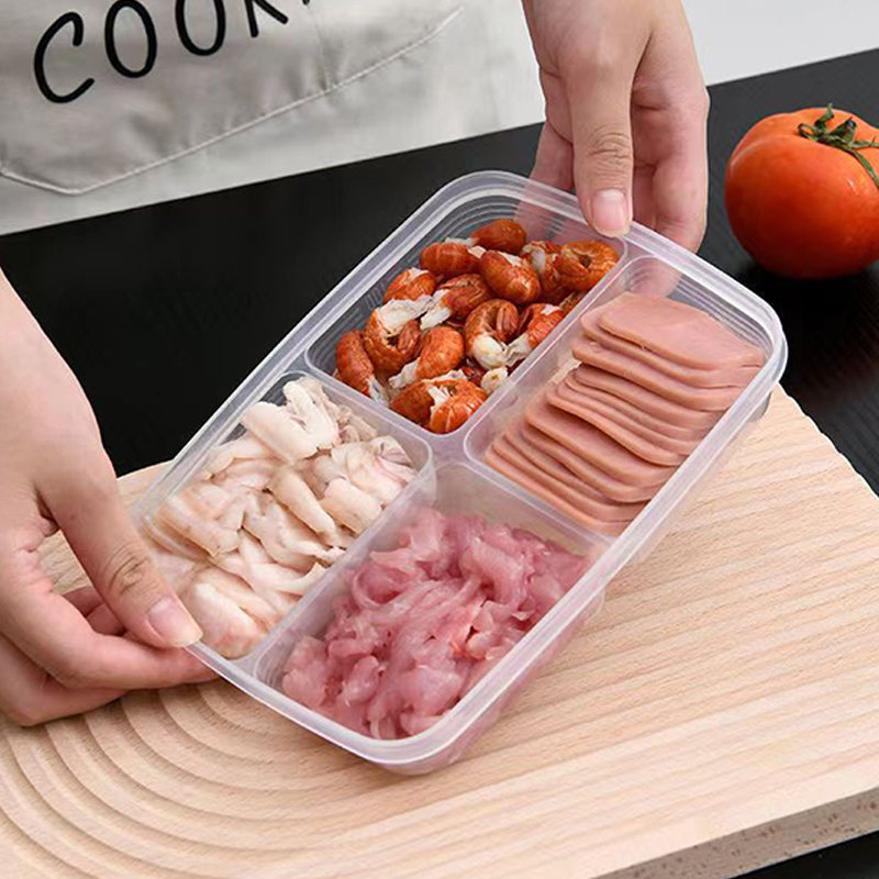 New【4 Grids Plastic Storage Bo - Food Storage Meals review and price