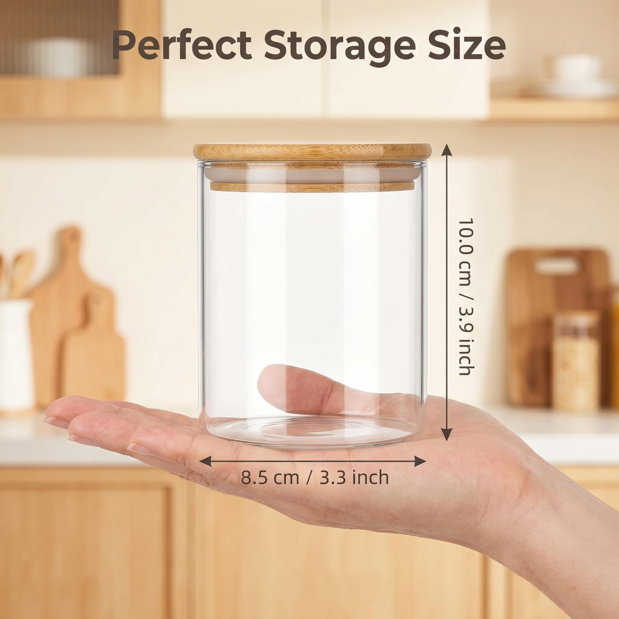 9 Pieces Clear Glass Storage C - Food Storage Jar Labels review and price