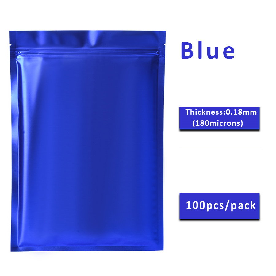 100pcs Matte Blue Foil Zipper  - Food Storage Usa review and price