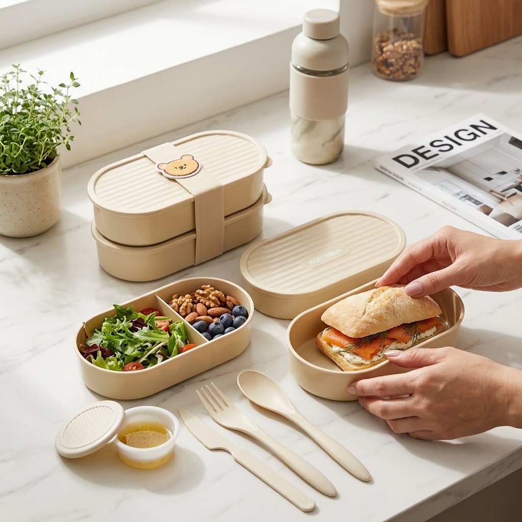 Double Layer Oval Lunch Box Wi - Food Storage Microwave Safe review and price