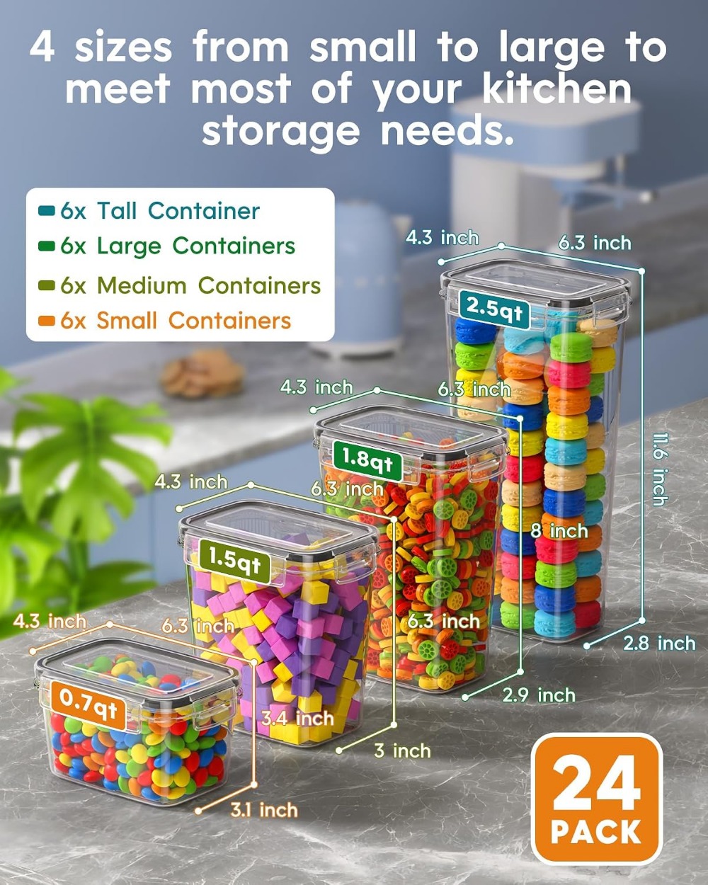 24 PCS Airtight Food Storage C - Food Storage With Lids review and price