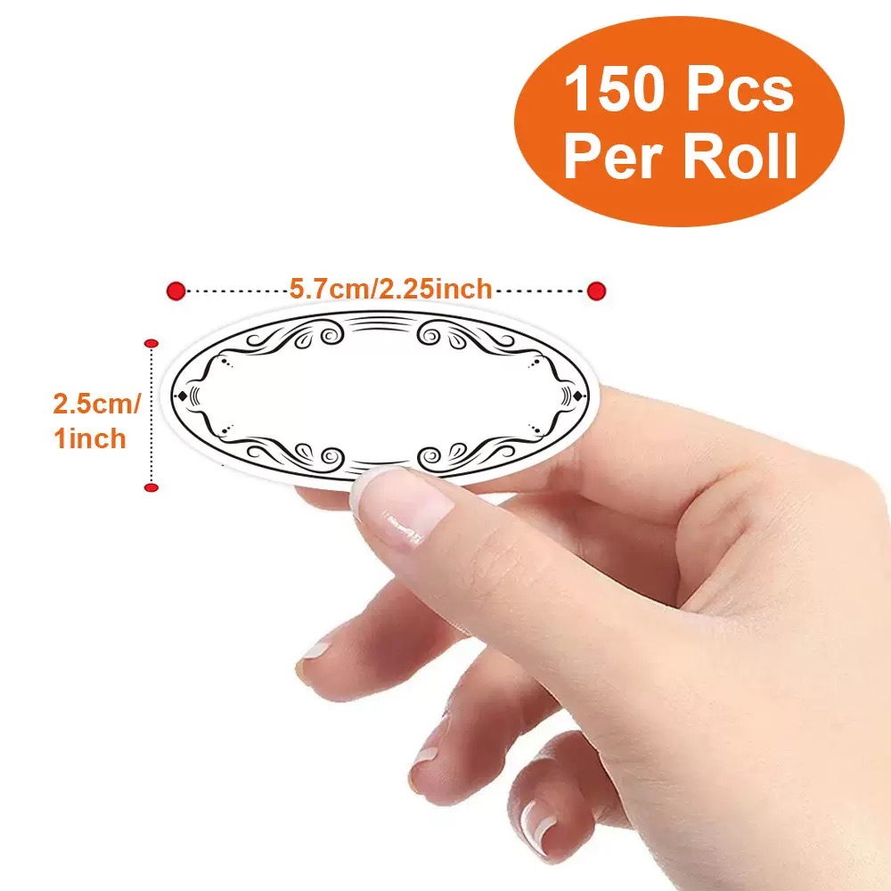 150Pcs Oval Canning Labels Bla - Food Storage Jar Labels review and price